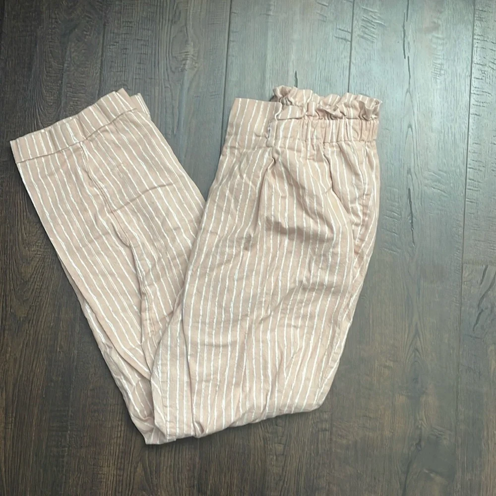 Sienna sky orange and white striped pants #A42 - Picture 1 of 2